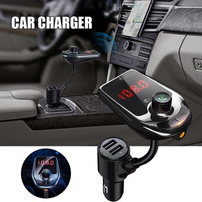 Car Charger Adapter Dual Port 2.1A USB Quick Charge TF Card Reading Car Charger Compatible with Various Kinds Phone Adapter Car Chargers