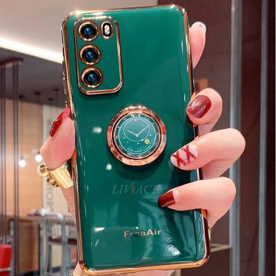 「Enjoy electronic」 Ring Holder Silicone Phone Case For Xiaomi Mi Poco M3 Luxury Plating Gold Bumper Stand Soft Tpu Back Cover xiomi poko M3 houses