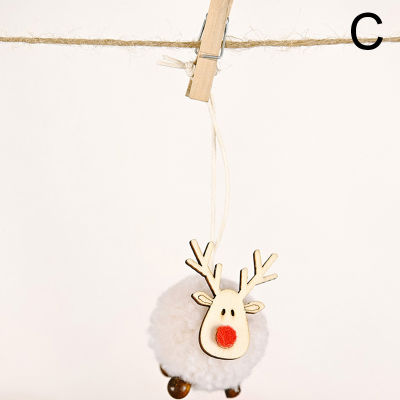 U2y7จี้คริสต์มาส Elk Reindeer Xmas Tree Decorations
