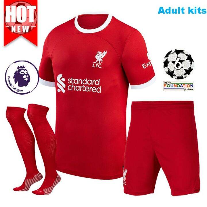 Adult kits Football jerseys Liverpool FC 2023 2024 Home Kit Soccer ...