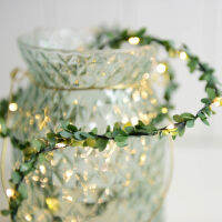 Battery Powered 2m Leaf Ivy String Lights Vine Garland Wreath Hanging With Lamp Fairy Night Light Home Wedding Birthday Party