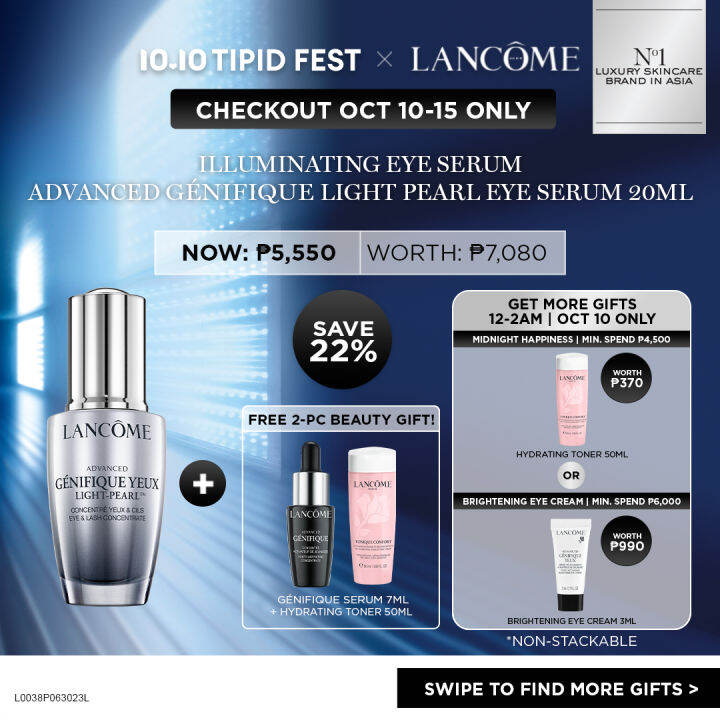 Lancôme Advanced Génifique Light Pearl Eye Serum Depuffing & Illuminating for Eye Bags