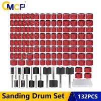 CMCP Sanding Band Set 132pcs Abrasive Tools Sanding Drum Set With Mandrels For Dremel Rotary Tool Sandpaper Polishing Tool