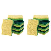 Non-Scratch Cellulose Household Kitchen Sponges, Dishes Sponge 10 Packages ,Multi-Use Dish Scrubber Sponge for Household