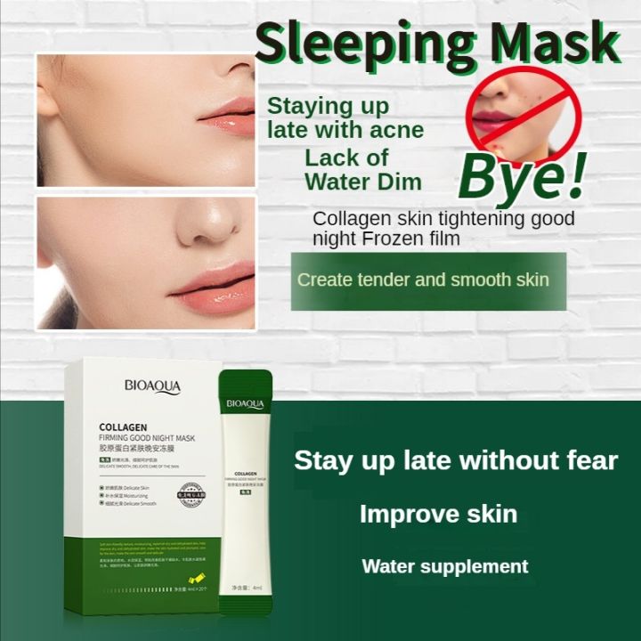 BIOAQUA Collagen Firming Sleeping Mask 20pcs/1box Original Moisturizing