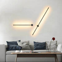 Black Modern LED Wall Lamp Line lights decoration home bedroom living room bedside sofa background lighting fixtures