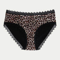 Leopard Printing Women Menstrual Panties Physiological Undies Four Layer Leakproof High Waist Mesh Menstrual Underwear Dropship