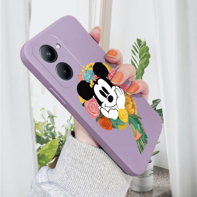 GGK เคสโทรศัพท์ลายการ์ตูนมิกกี้ C35 Realme C33 C31 C30s C30 Realme กล้องคลุมทั้งหมดของเหลวทรงสี่เหลี่ยมดั้งเดิม