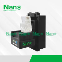 เต้ารับโทรศัพท์ NANO 6P 4C สีดำ NN-TEL4 NN-TEL4B