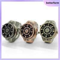 BETTERFORM ควอตซ์ แหวนนาฬิกาคู่ดิจิตอล เรโทร โลหะผสมอัลลอยด์ แหวนยืดหยุ่นได้ สร้างสรรค์และสร้างสรรค์ ของขวัญสำหรับเด็ก แหวนนิ้วมือกลมควอตซ์ สำหรับผู้ชาย