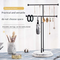 Double-Layer Jewelry Stand Black Ins Display Stand Necklace Earrings Bracelet Stand Nordic Style Iron Stand