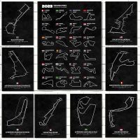 Race Circuit Track Texture F1 Season Calendar 2023 Posters Wall Art Print Picture Canvas Painting for Living Room Home Decor