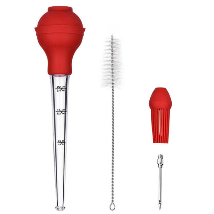 Turkey Baster With Cleaning Brush - Syringe Baster For Cooking