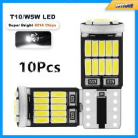 WHOLE 10pcs แทนที่ 10ชิ้น ไฟถอยหลังรถยนต์ 4014 SMD 6000K 168 194 LED หลอดไฟอัตโนมัติ โคมไฟสัญญาณ รถย้อนกลับไฟหลัง หลอดไฟเลี้ยว LED CANbus W5W หลอดไฟ LED T10