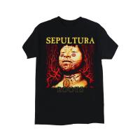 ใหม่อินเทรนด์เสื้อยืดผู้ชาย SEPULTURA รากเสื้อยืดสีดำ