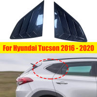 สำหรับ Hyundai Tucson 2016-2020 2ชิ้นบานเกล็ดชัตเตอร์ช่องระบายอากาศด้านข้างกระจกรถด้านหลังสีดำคาร์บอนไฟเบอร์อุปกรณ์เสริมภายนอก