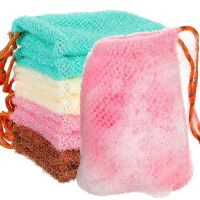 Thicken Nylon Soap Saver Bag Pouch Bar Plentiful Bubble Foam Soap Bags Exfoliating Soap Mesh Bags for Shower Soaps Holder Pocket Adhesives Tape