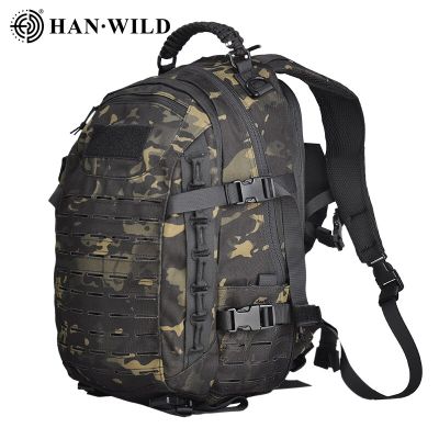 HAN WILD Combat Camping Camouflage Bags Military Rucksacks 30L Tactical Backpack Wear Resistant Hiking Hunt Trekking Accessories