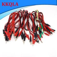 QKKQLA 4mm Banana Plug Dual Cable Crocodile Clips Alligator Extend Cord Connector Test Lead Probe for DIY Electric Testing