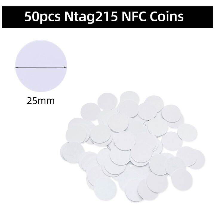 50/30pcs NFC Ntag215 Coin TAG Key 13.56MHz NTAG 215 Card Label RFID
