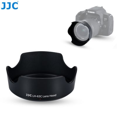 JJC ฮู้ด EW-63C พอดีกับ Canon RF F4.5-6.3 24-50มม. &amp; EF-S F3.5-5.6 18-55มม. สำหรับ EOS R5 R6 R7 R8 R10 R50 850D 90D 80D 1300D สอง