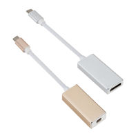 Type-USB3.1 เลี้ยว miniDP สายอะแดปเตอร์ เลี้ยวมินิ DP จอแสดงผลสายแปลง DP สายเชื่อมต่อ