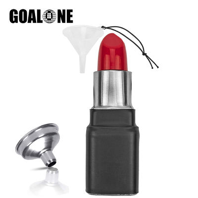 GOALONE 4OZ Red Lipstick Flask for Alcohol Portable Stainless Steel Hip Flask with Funnel Novelties Funny Whisky Flask for Party