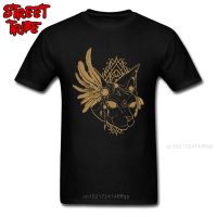 Chef Sphynx Cat Tshirt Men Punk Rock T-Shirts Art Designer T Shirt Canadian Hairless Lover Clothing Adult Slim Fit Tee 【Size S-4XL-5XL-6XL】