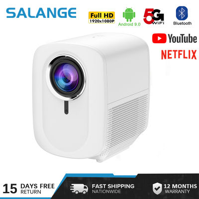 🎇8500lumens🎇 Salange HP10 Full HD 1920x1080P LCD สมาร์ท Android 9.0 Wifi LED 4K วิดีโอโฮมเธียเตอร์ 1080P โปรเจคเตอร์สมาร์ทโฟน