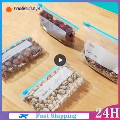 Zipper Fresh-keeping Bag Self-sealing Storage Bag Durable Sealable Bag Moisture-proof Save Space Refrigerator Portable Thick Food Storage Dispensers