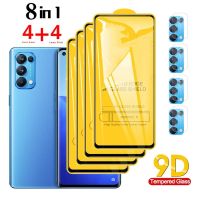 8 in 1 9D Screen Protector for OPPO Find X3 X5 Lite Tempered Glass Protection for OPPO Reno 8 7 6 5 Lite Pro 5G Camera Lens Film