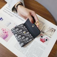 READY STOCK ins new European and American style womens wallet short three-fold fashion student Korean coin purse