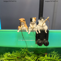 beigao78794721 1pcs Fish TANK ภูมิทัศน์สดใสรูปทรงสวยงามการ์ตูนตกปลาแมวเครื่องประดับพิพิธภัณฑ์สัตว์น้ำตกแต่งครัวเรือน