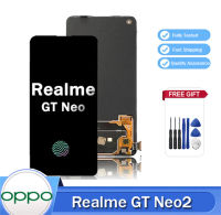 6.62 "ต้นฉบับสำหรับ Oppo Realme GT Neo2ชิ้นส่วนจอสัมผัสแอลซีดีของเครื่องแปลงดิจิทัลสำหรับ Realme GT Neo 2 RMX3370จอแอลซีดีพร้อมกรอบ