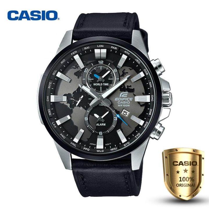 casio-edifice-dual-dial-world-time-alarm-หนังสายนาฬิกาผู้ชาย-efr-303