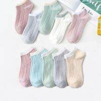 【Sock shop】Jeseca ใหม่5คู่/ล็อตผสมสีถุงเท้าข้อเท้าฤดูร้อนกีฬาแฟชั่นตลกชุดชั้นในผู้หญิงระบายอากาศนุ่มผ้าฝ้ายชุดชั้นใน