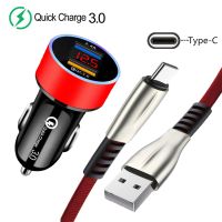 【Aishang electronic】「Aishang electronic」สำหรับ SamsungS21 S20Note 20S10 S9 S8 PlusCar ChargerUSB Quick Charge 3.0 Type-C สายชาร์จ USB