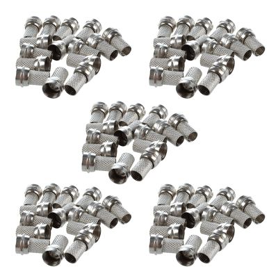 30 Pcs RG6 F-Type Twist-On Coax Coaxial Cable RF Connector Male for CCTV Camera