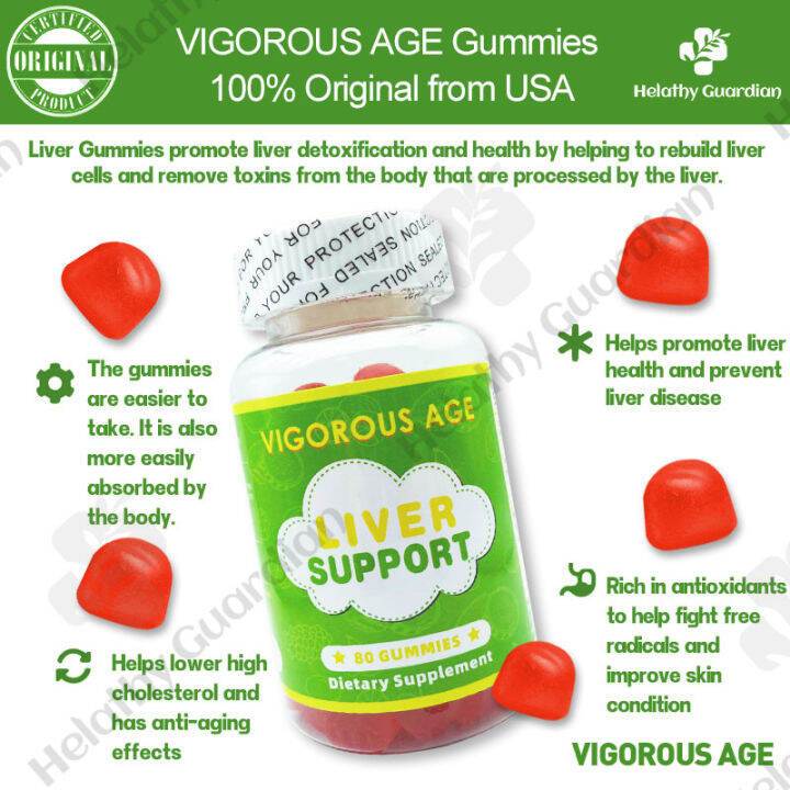 Vigorous Age Liver Gummies Milk thistle 300mg Liver Health Hepatitis