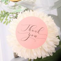 free shipping 1200pcs Pink Thank You Round Seals sticker for Wedding Envelope Handmade Stationery Stickers Labels