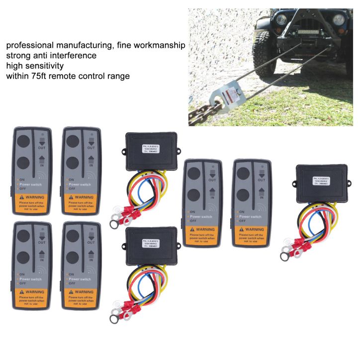 6-pcs-universal-wireless-winch-รีโมทคอนโทรลพร้อมตัวรับสัญญาณ-3-434mhz-สำหรับรถบรรทุก-atv