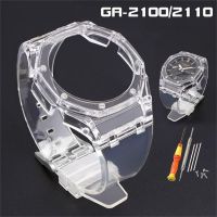 ✠☽☎ GA2100 สายสำรองสำหรับ Casio G-SHOCK GA-2100 2110 สายนาฬิกา TPU ใส PC Case อุปกรณ์เสริมหัวเข็มขัดโลหะ