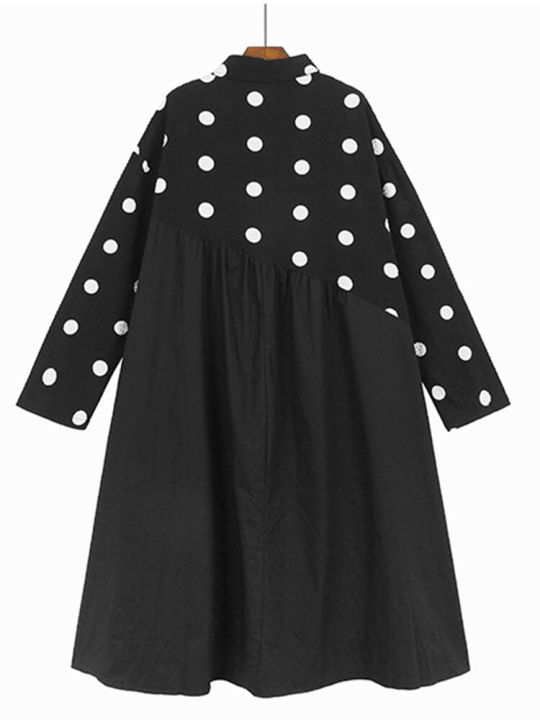 xitao-dress-polka-dot-patchwork-full-sleeve-shirt-dress