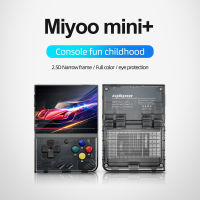 Miyoo Mini Plus เกม23000ขนาด3.5นิ้วเกมคอนโซลมือถือแบบย้อนยุคหน้าจอ IPS OCA แบบพกพาระบบลีนุกซ์พ็อกเก็ตวิดีโอผู้เล่นเกมส์สีม่วงใส