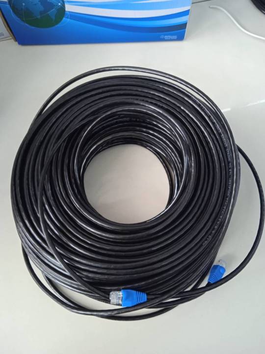 cable-lan-cat5e-สายภายนอก-ยาว-100-เมตร-เข้าหัวแล้ว-สายสัญญานอินเตอร์เน็ตภายนอก-สายหนาเส้นใหญ่-สัญญานดีได้มาตราฐาน