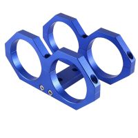 Blue 55-70mm Aluminum Dual Fuel Pump Clamp Mounting Bracket Stand for Bosch 044 Fuel Pump