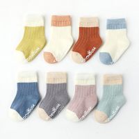 Fashion Baby Socks for 0-3 Years Old Baby Infant Spring Autumn Short Cotton Sock Solid Color Toddler Floor Socks Soft Anti-slip