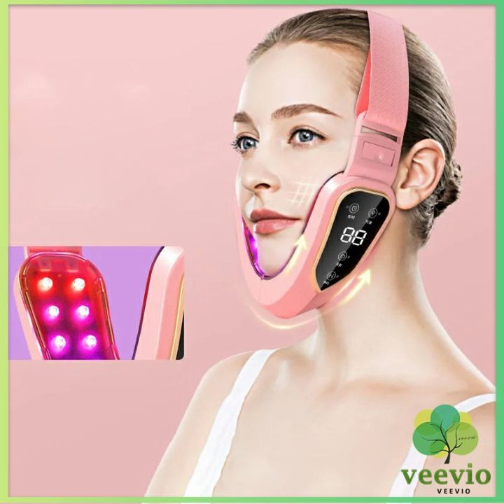 veevio-หน้าเรียว-เครื่องนวดหน้า-เครื่องมือกระชับใบหน้า-สามารถปรับระดับได้-facial-massager
