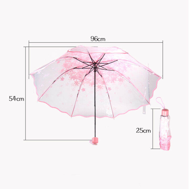 fashion-automatic-cute-sakura-rain-umbrella-transparent-three-fold-umbrella-cherry-blossom-mushroom-sakura-umbrella-rain-gear