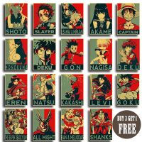 Anime Collection Posters and Prints Wall Art Painting For Living Room Decoration Home Decor Retro Wall Stickers Unframed Wall Décor